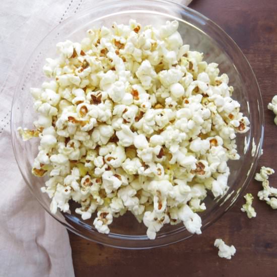 How to Make Popcorn on the Stove - Recipe photo by themidwestkitchenblog