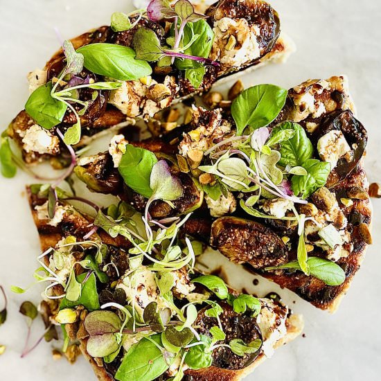 pan-grilled treenut cheese pizza - Recipe photo by Jackie Newgent