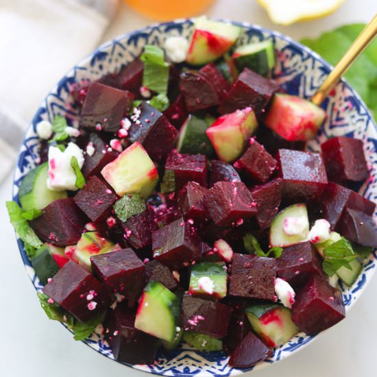 Fresh Beet and Cucumber Salad - Recipe photo by apeachyplate