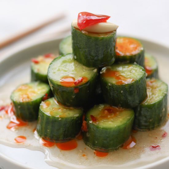 Din Tai Fung Cucumber Salad - Recipe photo by apeachyplate