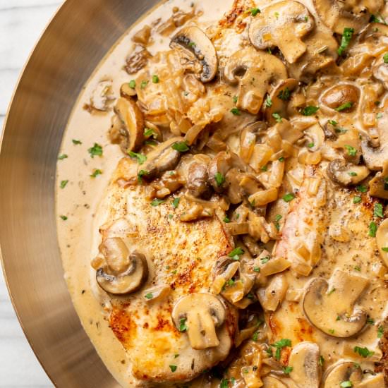 creamy sherry chicken - Recipe photo by saltandlavender