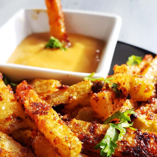Baked Kohlrabi Fries - Recipe photo by RaspberriesAndKohlrabi