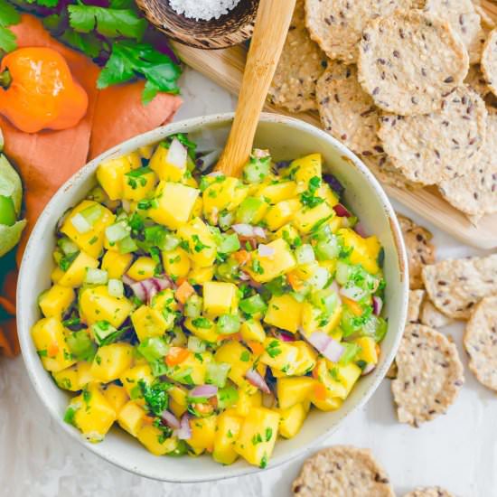 Mango Habanero Salsa - Recipe photo by Running to the Kitchen