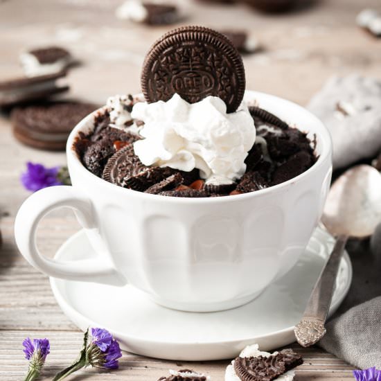 90-Second Chocolate Oreo Mug Cake - Recipe photo by marleysmenu