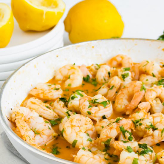 10-Minute Garlic Butter Shrimp - Recipe photo by TheDeliciousSpoon