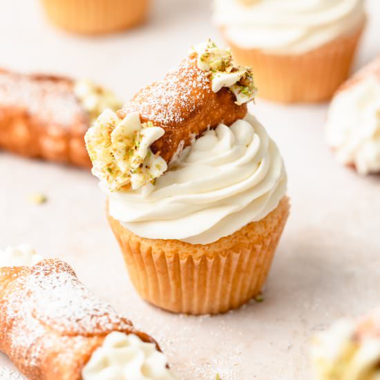 Cannoli Cupcakes - Recipe photo by barleyandsage