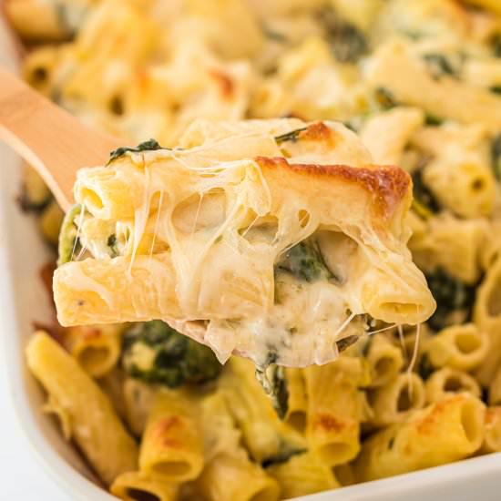 Spinach Artichoke Pasta Bake - Recipe photo by buildyourbite