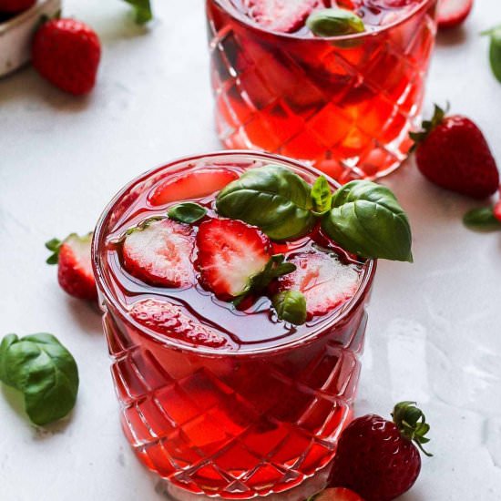 Strawberry Basil Mojito - Recipe photo by barleyandsage