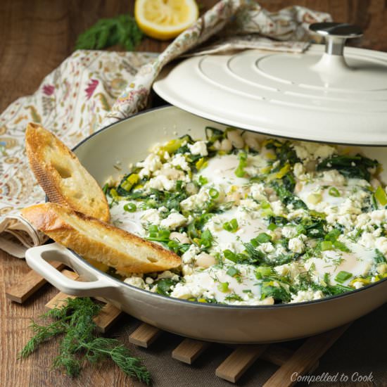 Spinach and Feta Shakshuka - Recipe photo by Compelled To Cook