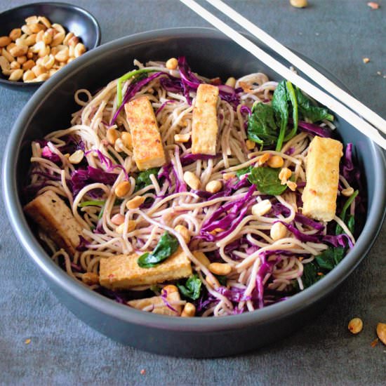 Soba noodles with tofu - Recipe photo by Earthlysuperfood