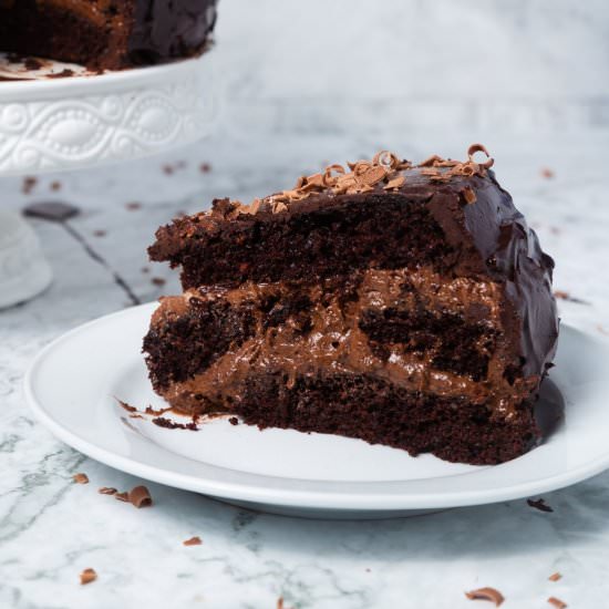 Dark Chocolate Mousse Cake - Recipe photo by cooking.with.carbs