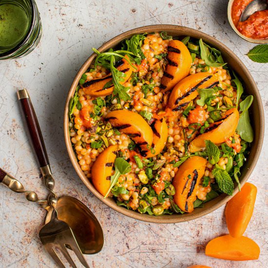 Grilled apricot couscous salad - Recipe photo by cherryonmysundae