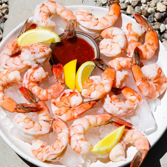 Classic Shrimp Cocktail - Recipe photo by lindseyeatsla