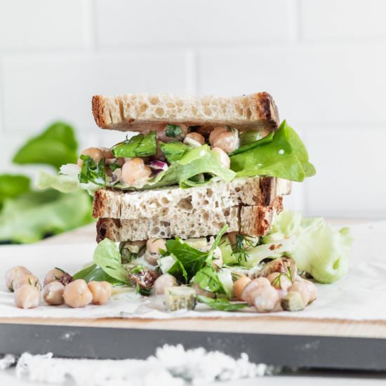 Chickpeas Salad Sandwich - Recipe photo by The Green Creator
