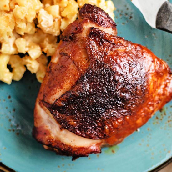 smoked chicken thighs - Recipe photo by lifeloveandgoodfood