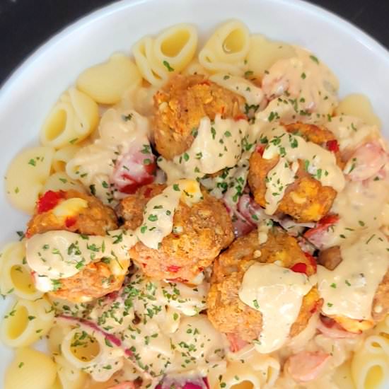 Greek Meatball Pasta - Recipe photo by Estelle Forrest