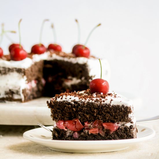 Black Forest Cake - Recipe photo by The Desserted Girl