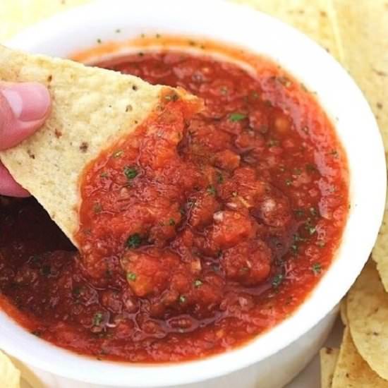 quick and easy homemade salsa - Recipe photo by nowcookthis