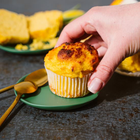 Keto Cornbread Muffins - Recipe photo by tarasketokitchen