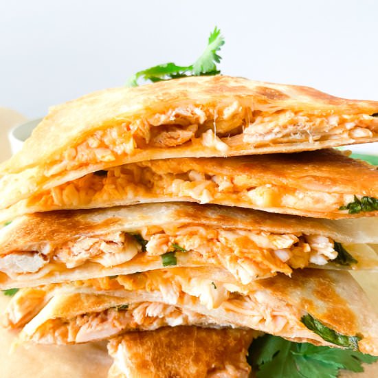 Buffalo Chicken Quesadillas - Recipe photo by Sugarylogic