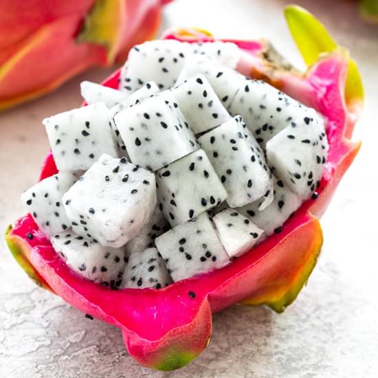 How to Cut Dragon Fruit - Recipe photo by Jessica Gavin