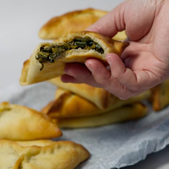 Lebanese Spinach Pies (Fatayer) - Recipe photo by Plant Based Folk