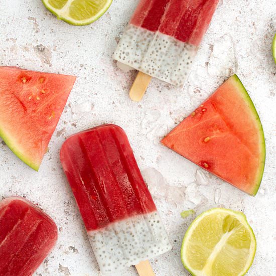 Healthy Watermelon Ice Lollies - Recipe photo by dailydish