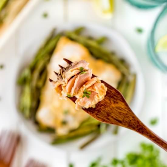 Maple Dijon Sheet Pan Salmon - Recipe photo by noshingwiththenolands