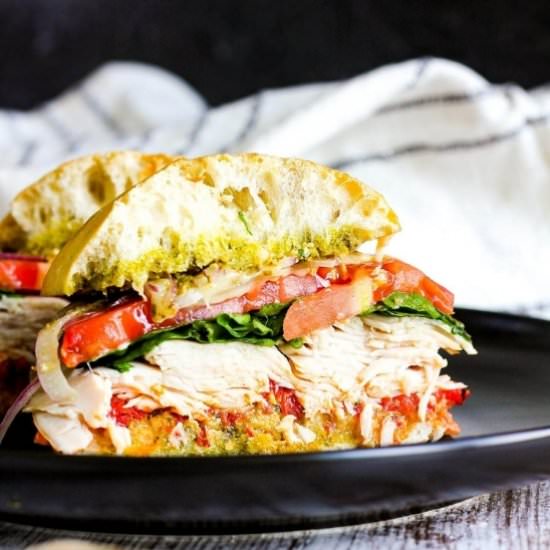 Turkey Pesto Sandwich - Recipe photo by taoofspice