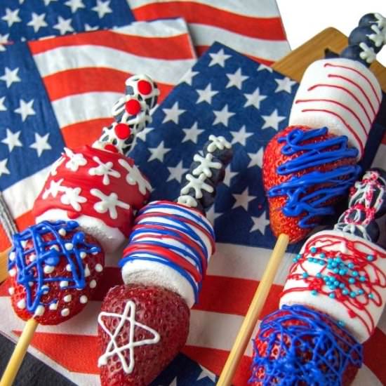 Patriotic Marshmallow Pops - Recipe photo by soapdeli