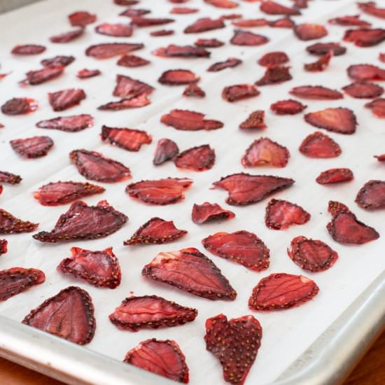 Oven-Dried Strawberries - Recipe photo by For the Love of Cooking