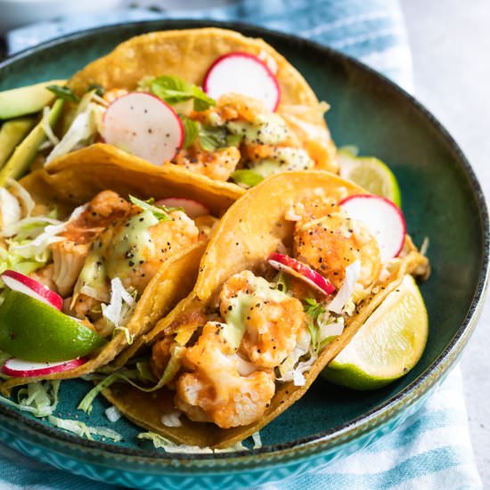 Cauliflower Tinga Tacos - Recipe photo by culinaryhill