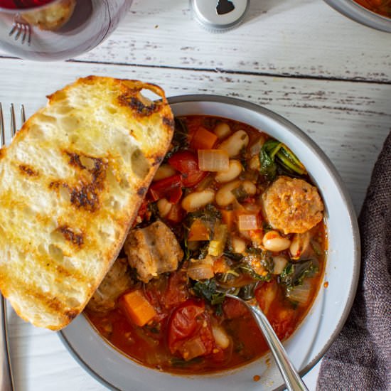 Tuscan Sausage Stew - Recipe photo by AnotherFoodBlogger