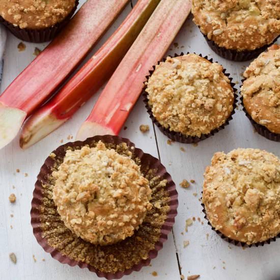 Vegan Rhubarb Muffins - Recipe photo by joskitchenlarder