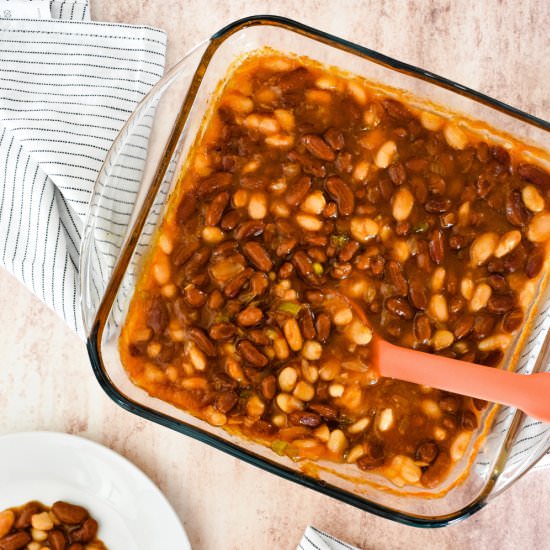 Vegan Baked Beans - Recipe photo by mealsandmilemarkers
