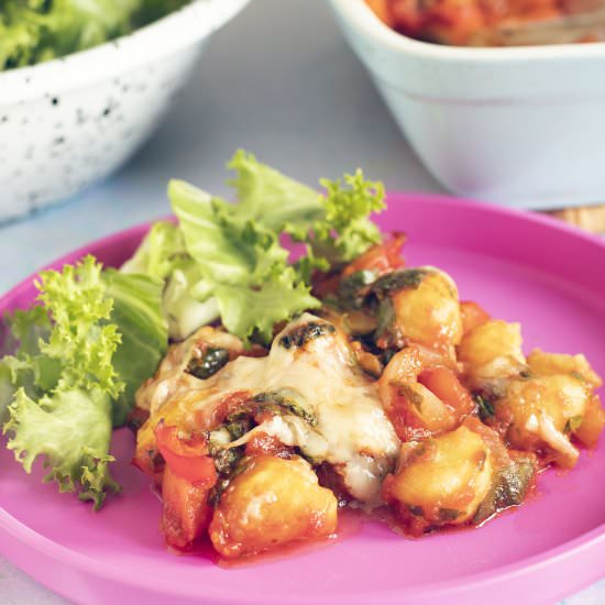 Baked gnocchi - Recipe photo by Mandy Sneaky Veg