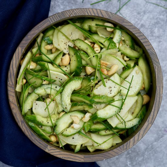 Cucumber And Kohlrabi Salad - Recipe photo by simmerandsauce