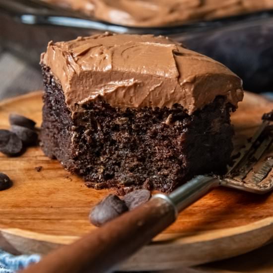 Gluten Free Chocolate Zucchini Cake - Recipe photo by MamaGourmand