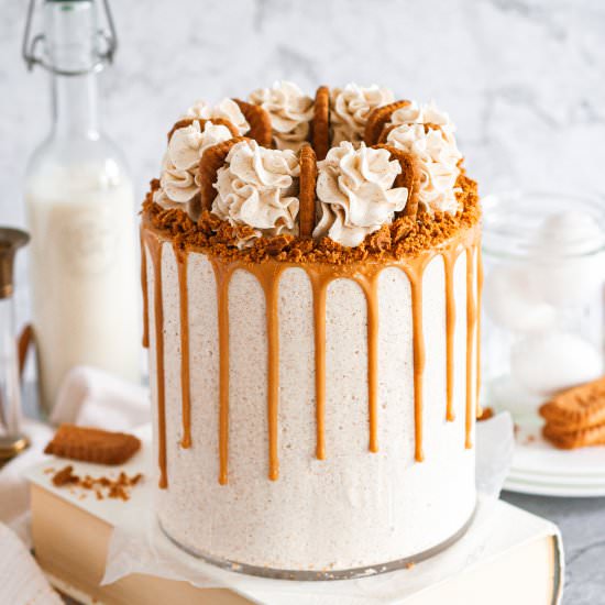 Biscoff Cookie Butter Cake - Recipe photo by CAKED by Katie