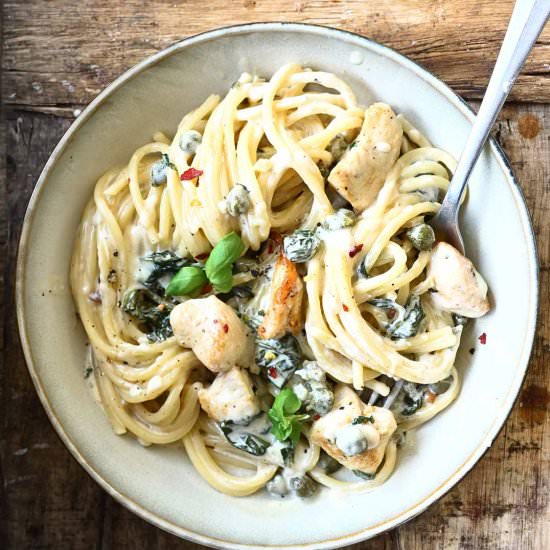 Creamy Lemon Parmesan Chicken - Recipe photo by servingdumplings