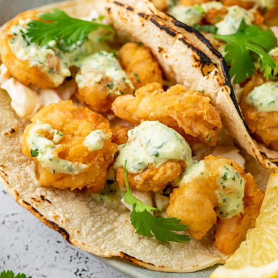 Fried Shrimp Tacos - Recipe photo by bellyfull