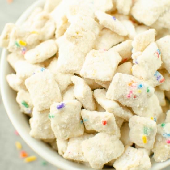 Funfetti Muddy Buddies - Recipe photo by fakeginger