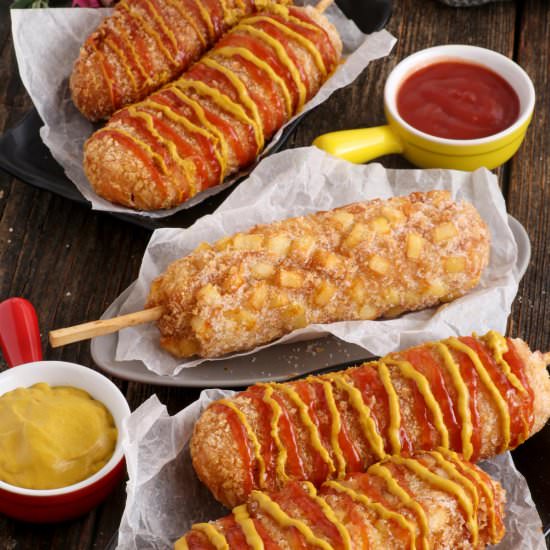 KOREAN CORN DOG - Recipe photo by foxy folksy