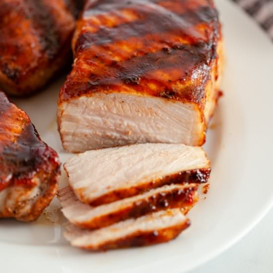 Grilled BBQ Pork Chops - Recipe photo by thymeandjoy