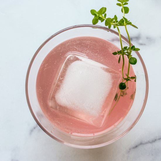Rhubarb Shrub - Recipe photo by ThisHealthyTable