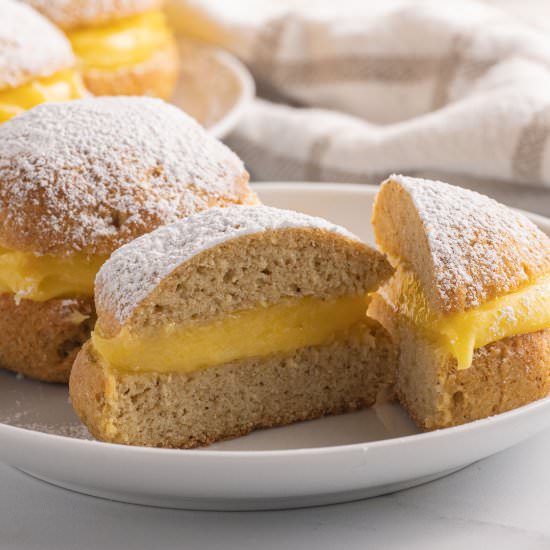 Keto Lemon Curd Donuts - Recipe photo by debsdailydish