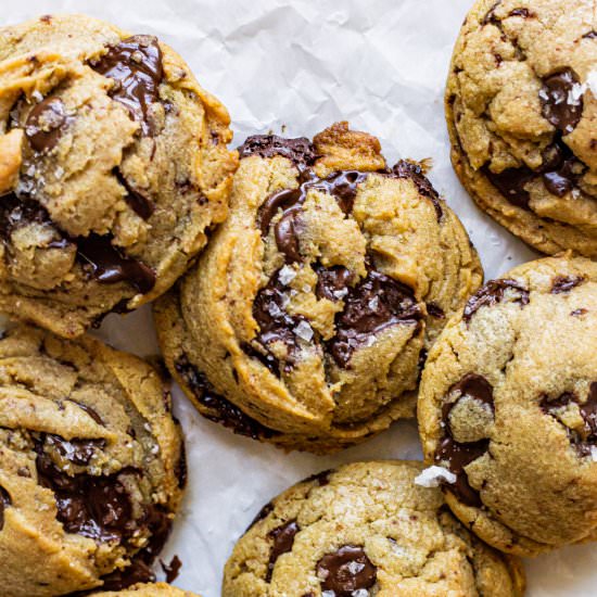 Rosemary Espresso Choc Chip Cookies - Recipe photo by gatheredatmytable