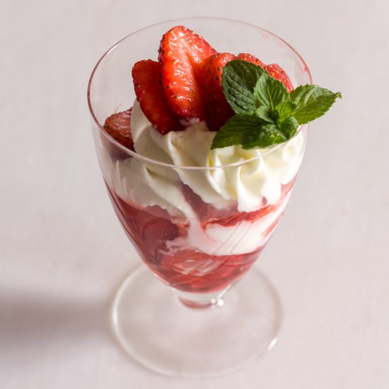 No Bake Strawberry Dessert Cups - Recipe photo by PastryWishes