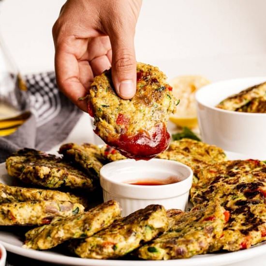 Vegan Zucchini Fritters Recipe - Recipe photo by soapdeli