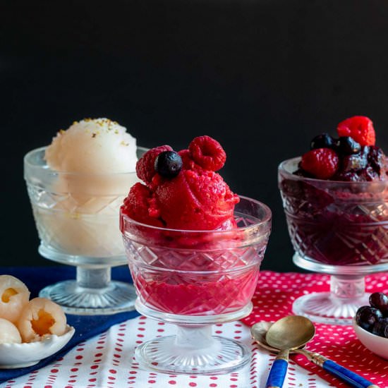 3 Healthy Sorbet Recipes - Recipe photo by Healthy World Cuisine